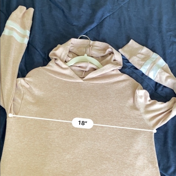 Flirtitude Active Top Pink and white cropped hoodie XS - Picture 10 of 10